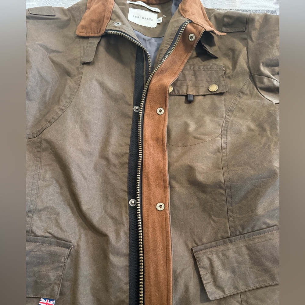 PEREGRINE Bexley Brown Waxed Cotton Jacket NWT XXL (fits Like L/XL) Made In UK - Picture 7 of 16